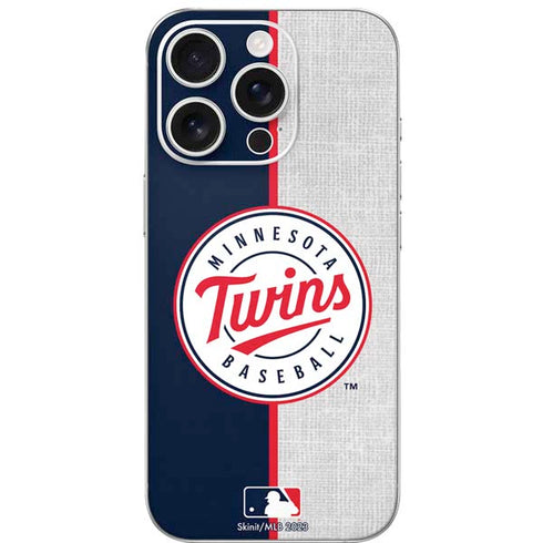 MLB Minnesota Twins Split iPhone 16 Pro Skin